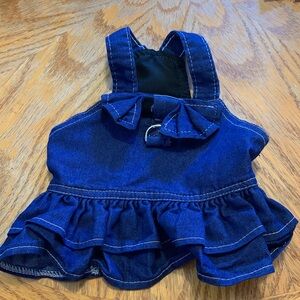 Blue Denim Ruffle Dog Dress